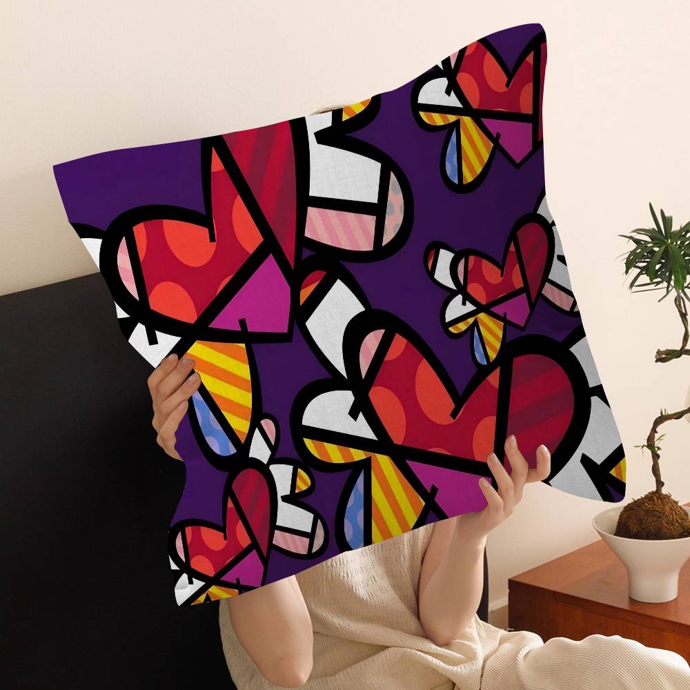 B-Britto Art Copricuscino Design Cuscino Copertura Decorazione Decorazione Festiva