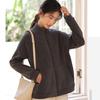 Autumn and Winter Thickened Fleece-lined Clothes Women's Coat Warm Polar Fleece Cardigan Outer Wear Long Sleeve Top Casual Shirt