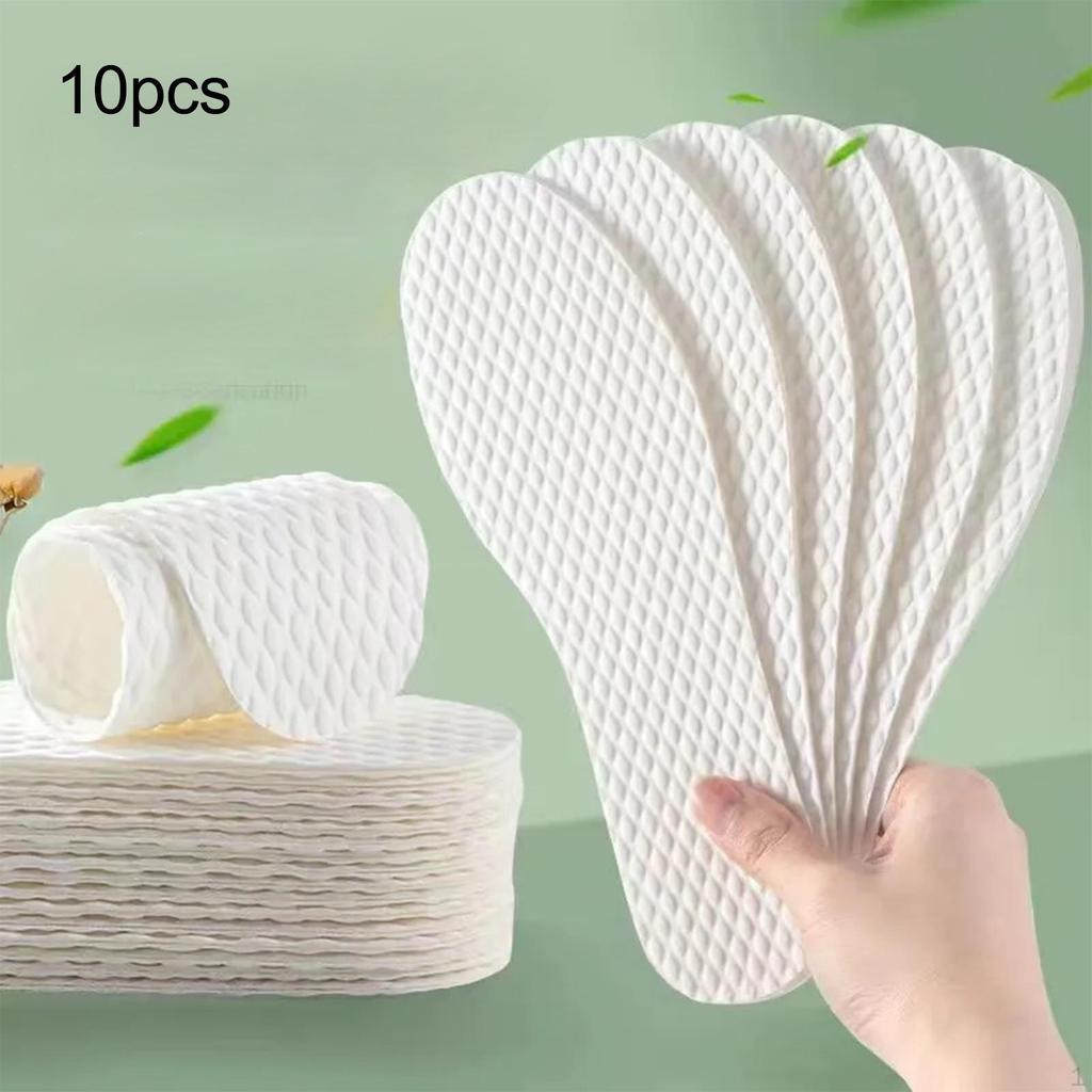 10Pcs Disposable Shoe Liners Breathable Insoles Pads for Women Inserts Running