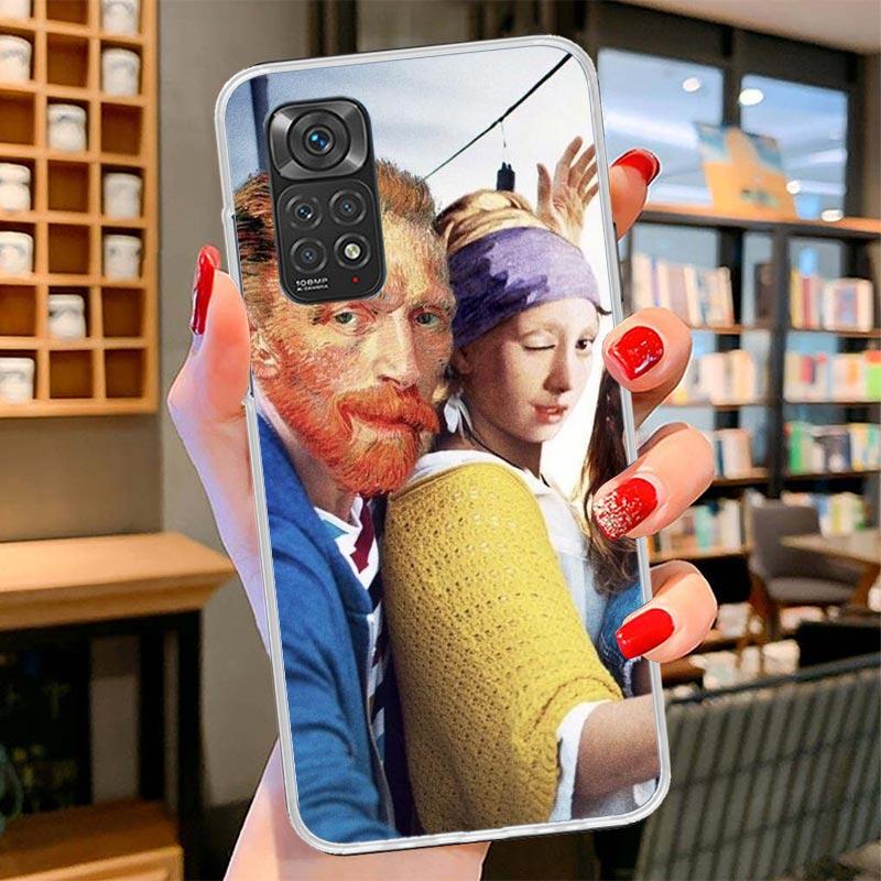 

Van Gogh Mona Lisa Funny Art Cover Phone Case For Xiaomi Redmi Note 15 14 13 12 11 10 Pro Plus 14S 12S 11S 11T 11E 10S Soft Fund Note 13 Pro Plus