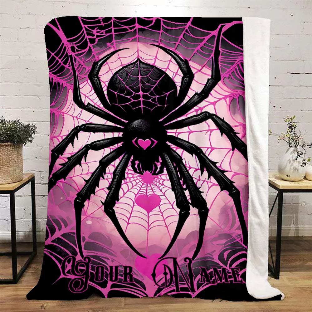 

Red Purple Gothic Blanket Spider Crow Print Skin-Friendly Soft Blanket 2025 New for Gift Halloween Home Sofa Chair Decoration Flannel 75 x 100