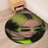 Billie Eilish Printed Round Rug Carpet Chair Rug Area Rug Entryway Doormats,for Office Chair Living Room Bedroom Kitchen Room.