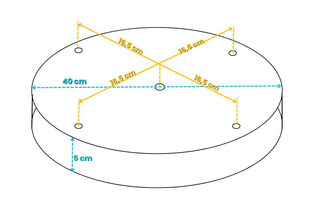 Rund LED-taklampa 40 cm neutralvit 24W modern Rund LED-taklampa svart 40 cm - varmvit