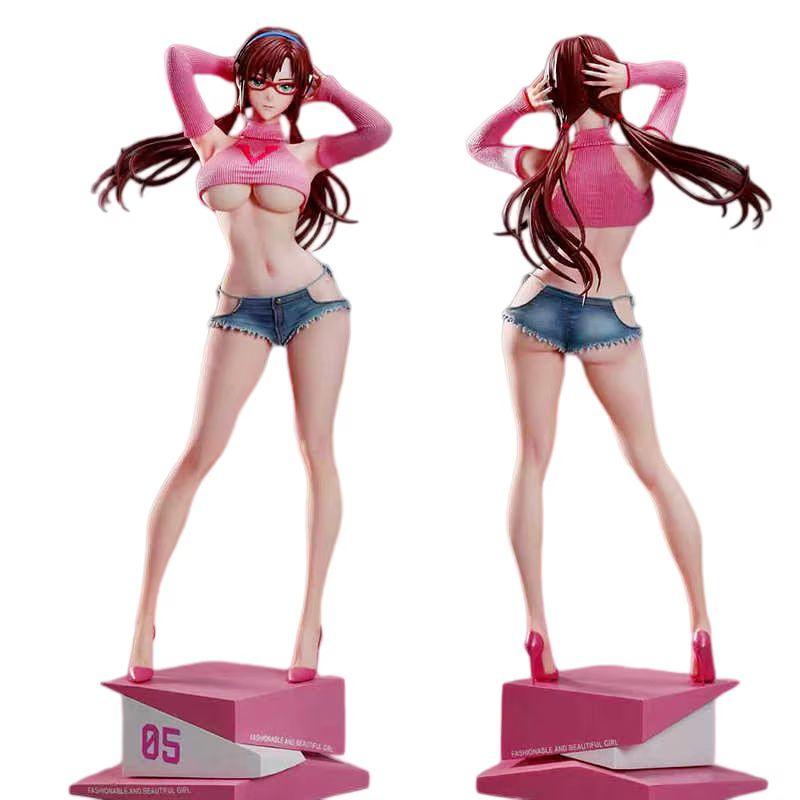 31cm Anime Figures High Quality Makinami Summer Girlfriend Series Gk Model Campus Deskmate Desktop Ornament Collection Gifts