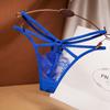 Transparent Sexy Pearl Flower Women Cross Belt Briefs Lace G-String Women's Thong T Panties