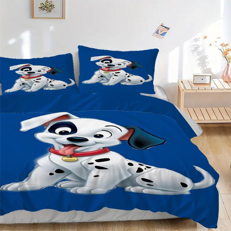 Dalmatian Pup Adventure Print 3Pcs Bedding Setduvet Cover With 2 Bedropillowcase Home Birthday Gift