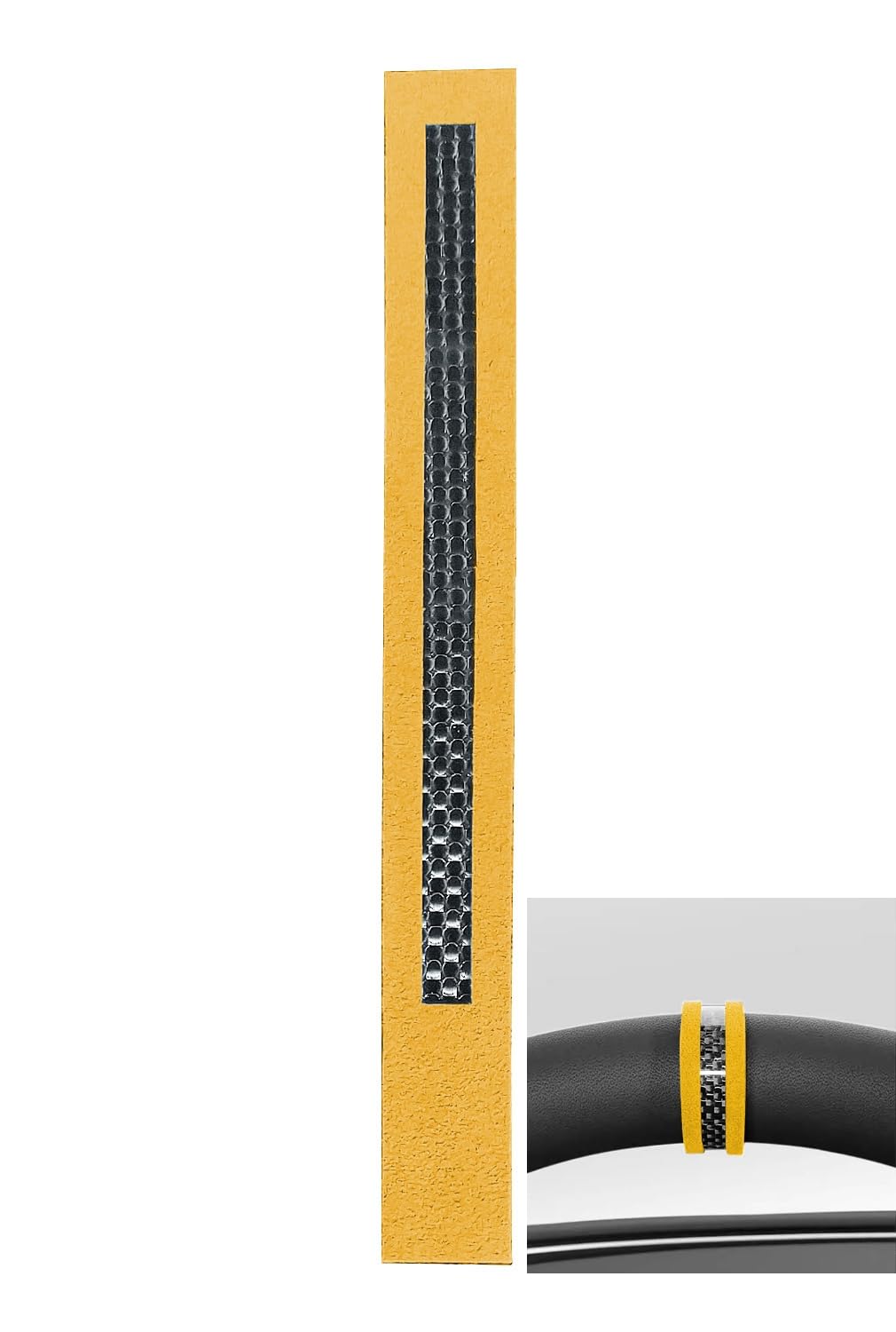 

Starwick Universal Steering Wheel Cover Alcantara Fabric Yellow жёлтый