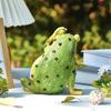 Resin Crafts Small Frogs Figurines Green Animal Statue  Micro-landscape Accessories