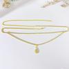 Water Dazzle Heart Waist Chain With Electroplated Finish For Nightclub And Beach Wear