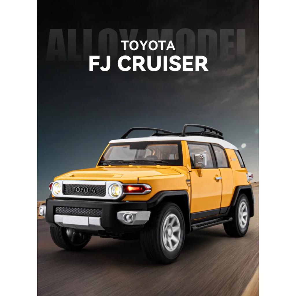 1/24 Toyota FJ Cruiser SUV Alloy Car Model Diecasts Metal Off-road Vehicles Car Model Simulation Sound Light Childrens Toys Gift