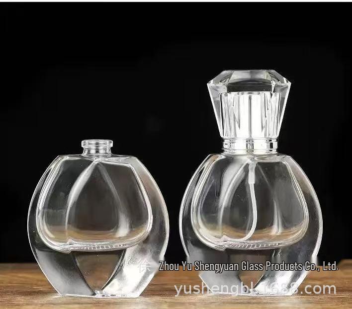 Elegant Refillable Transparent Perfume Bottle with Press-Top for Home Cosmetics