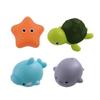 Cute Animals Bath Toy Swimming Water Led Light Up Toys Soft Rubber Float Induction Luminous Frogs For Kids Play Funny Gifts