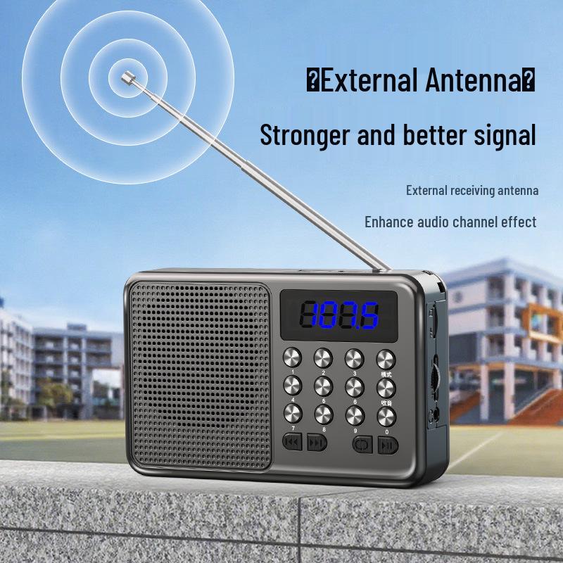 Portable Wireless Bluetooth Speaker with Radio & Card Slot for Seniors