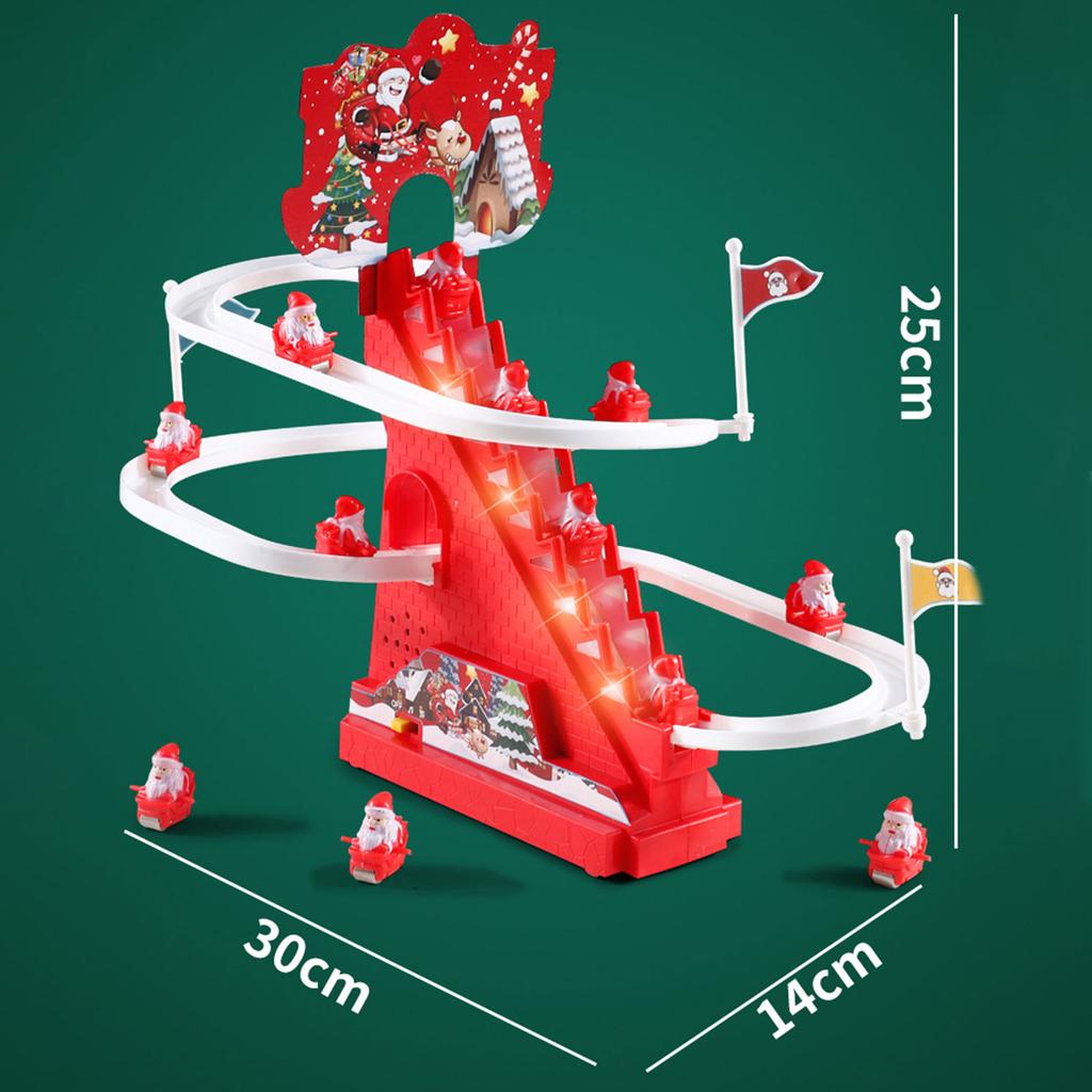 1 Set Electric Climbing Ladder Santa Claus Christmas for Shelf New Year Kids Gifts Home Living Room Bedroom Christmas Tree