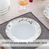 7-Inch Round Bone China Porcelain Plate - Chinese Style Tableware