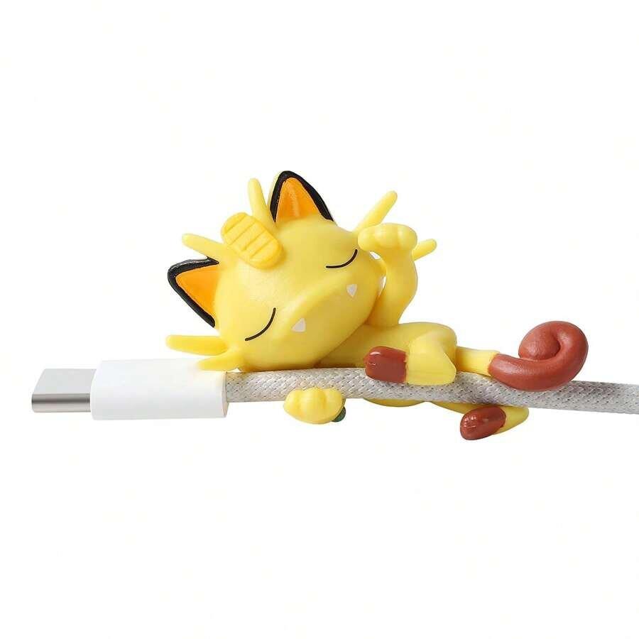 innovative Figure Data Cable Protective Case Pikachu Eevee Meowth Piplup Torchic Bite Cable Cover For USB Charging Cable