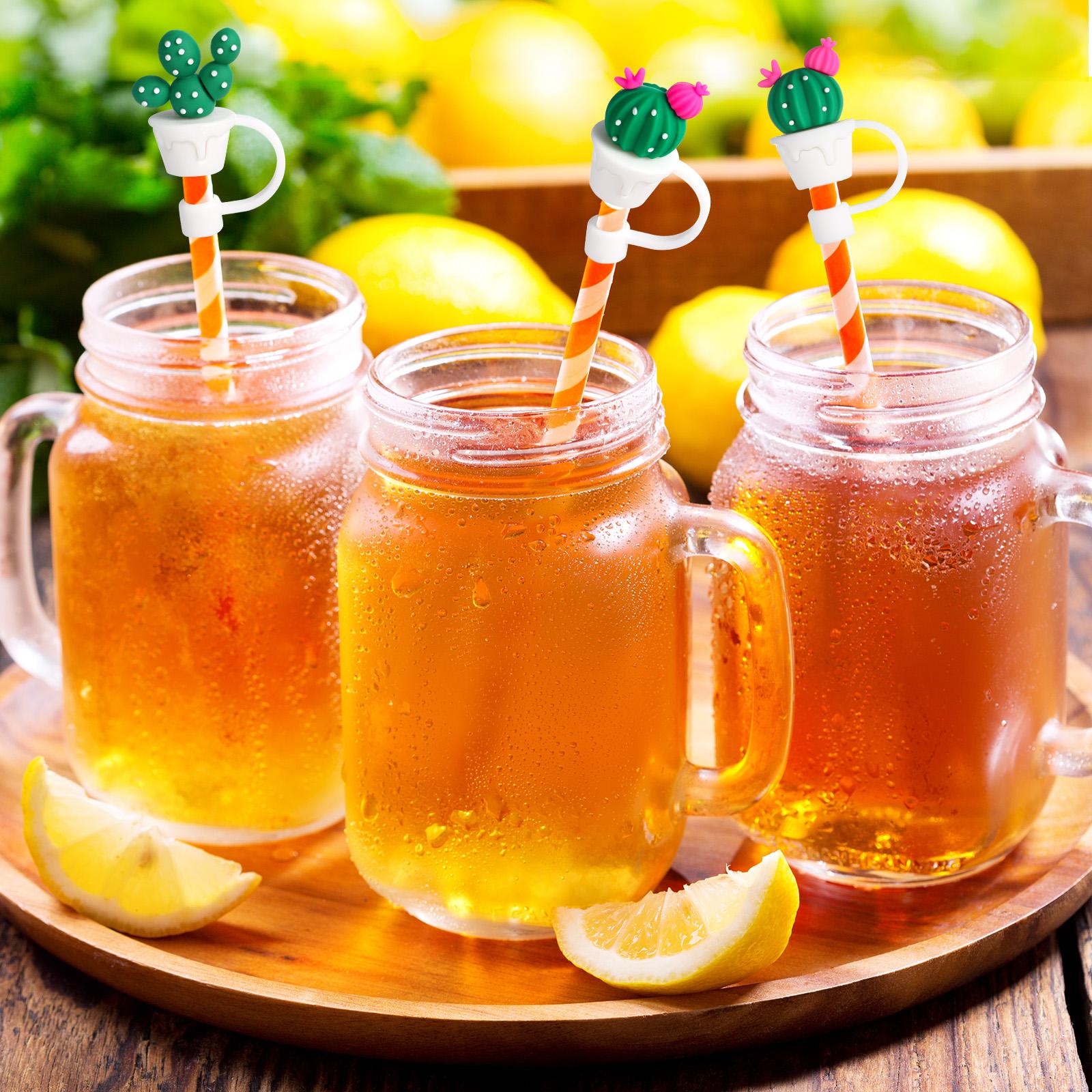 4 шт. Заглушки для соломинок в виде кактусов — фото 4