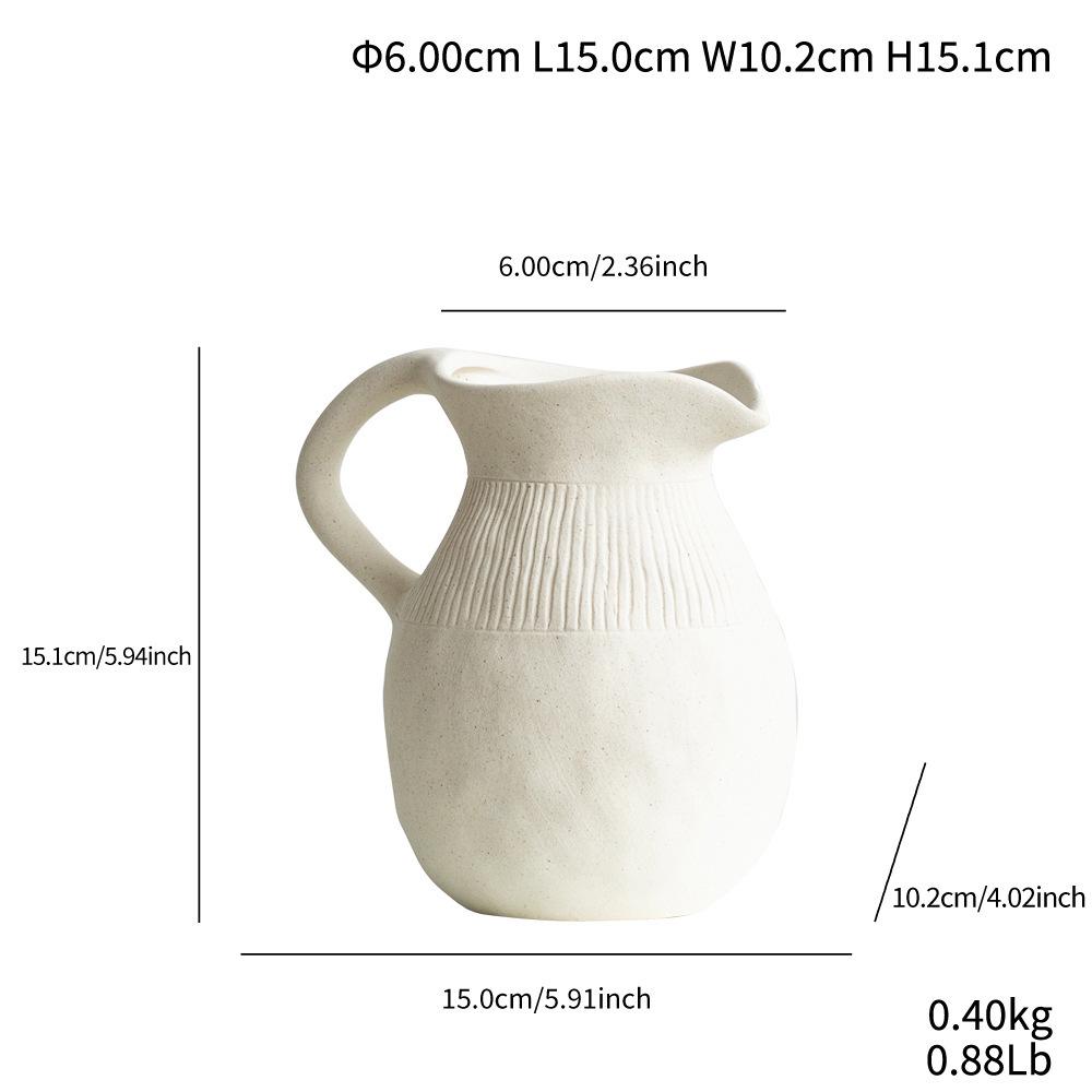 European Style Ceramic Vase with Single Ear – Light Luxury Home Decor Ornament