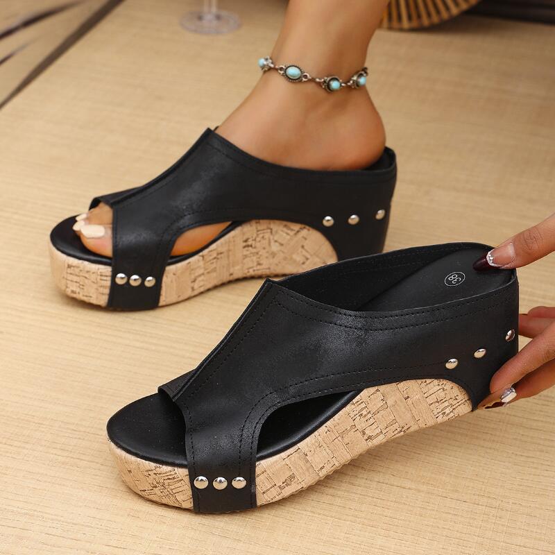 Women Summer Soft Women Shoe Slides Women's Sandals Wedge Shoes Woman Platform Heels Slippers Women Footwear
