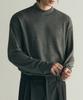 ROTEMBER Layered Mock Neck Knit T-Shirt [Gray]
