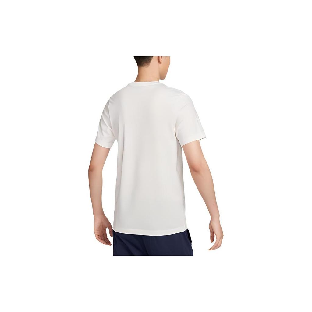 Nike Paris Saint-Germain Team Logo Embroidered Crew Neck Short Sleeve T-Shirt Men Tops Sail HJ9761-133