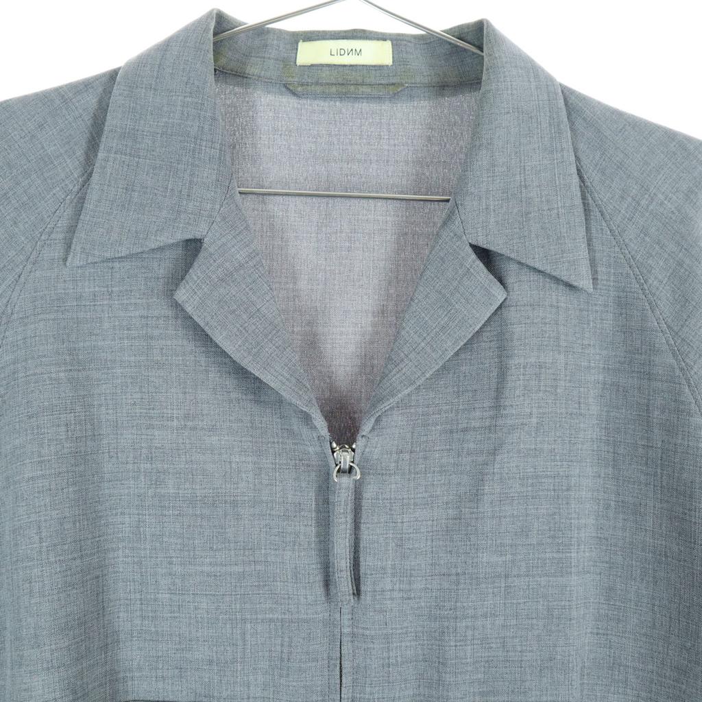 LIDNM Made In Japan Five-quarter Sleeve Zip Open Collar Shirt Open Collar Men's Used