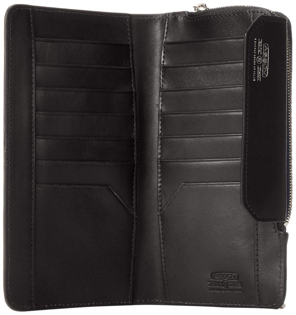 ASSOB Leather Mobile Long Wallet Black