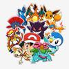 50Pcs Pokemon Anime Stickers Pikachu Sticker Pack Waterproof Phone Case Cute Laptop Skin Kawaii Stationery Art Supplies