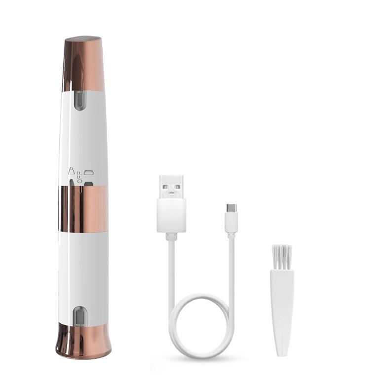 Portable 2-in-1 Electric Women's Shaver & Eyebrow Trimmer with USB Charging