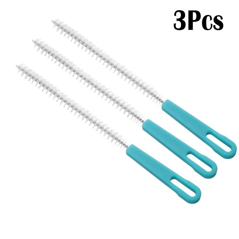 1-4Pcs Stainless Steel Nylon Spiral Brushes Jewelry Feeding Baby Bottle Cleaning Brush Straws Glasses Tube Practical Clean Tools