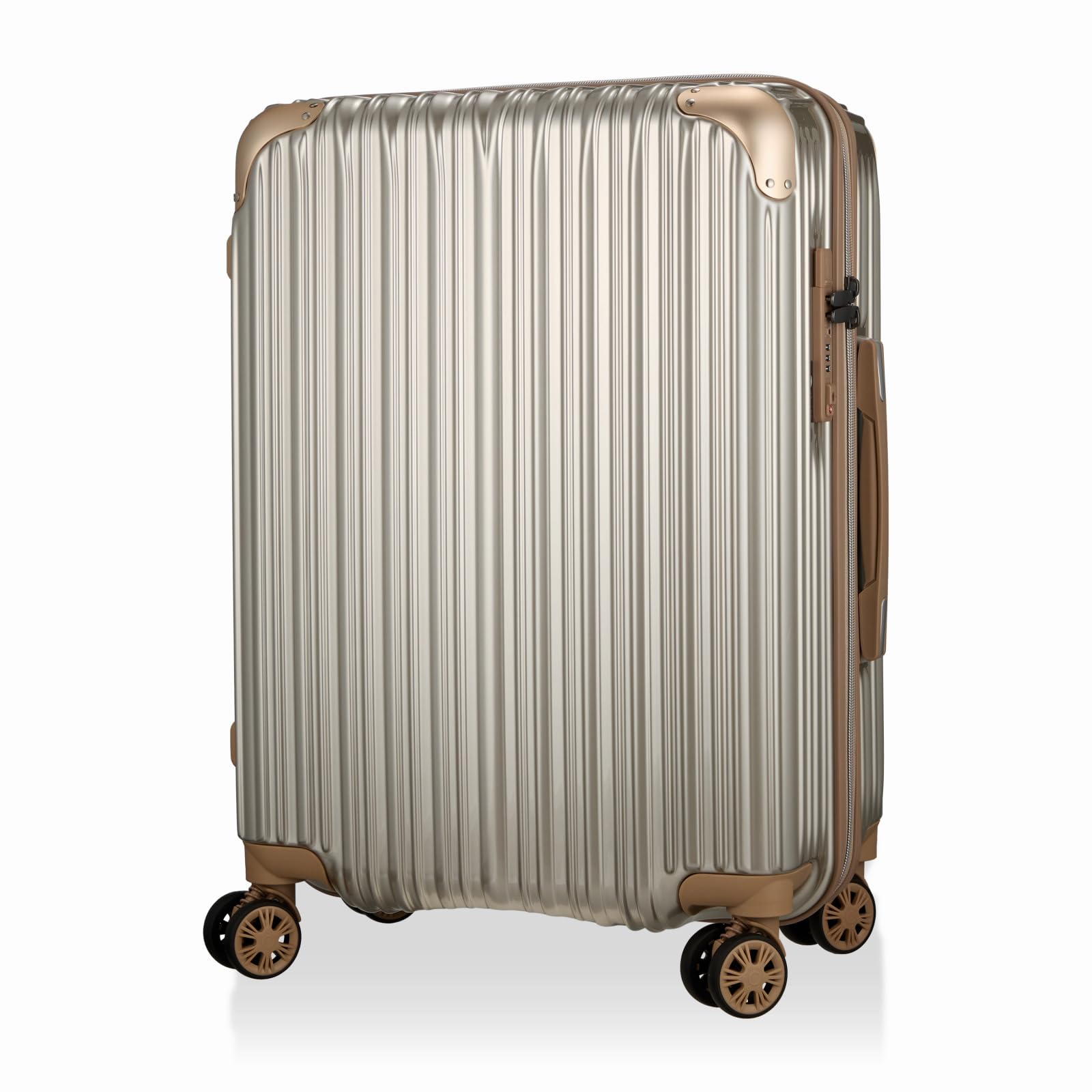

Hard zipper suitcase Trident Trident 68L 56 cm Gold [Sifre] TRI2035K-56 3.8kg золотий
