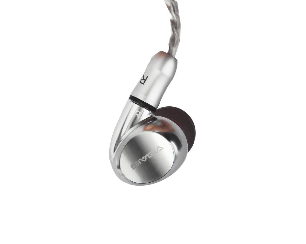 SIVGA SM001 Dynamic Wired Earphones, MMCX, Silver