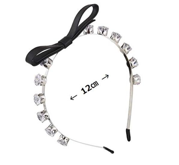 Avance Headband Hairband with Rhinestones and Crystal Faux Popular Hair Stones, Leather, Ribbon, Cute, Adult, Accessory, Ribbon, Bijou, Women's