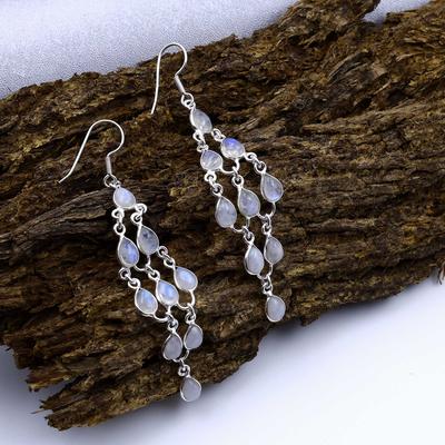 925 Sterling Silver, Moonstone Earring, Handmade Earring, Gift For Her, Anniversary Gift, Earrings For Women