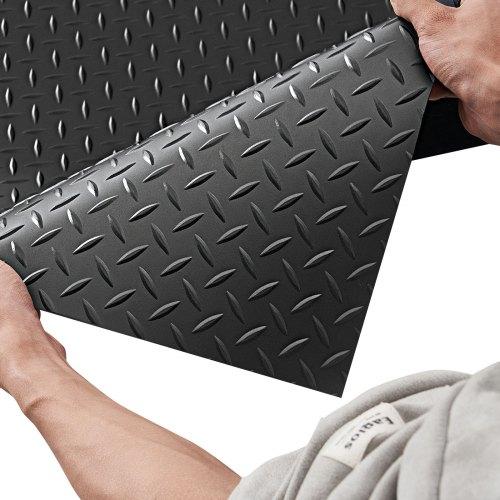VEVOR Garage Floor Roll, 1.22 x 7.62 m Garage Flooring Mat, 3 mm Thickened Rubber Diamond Plate Floor Protector Mat, Non-Slip, Wear-resist Waterproof