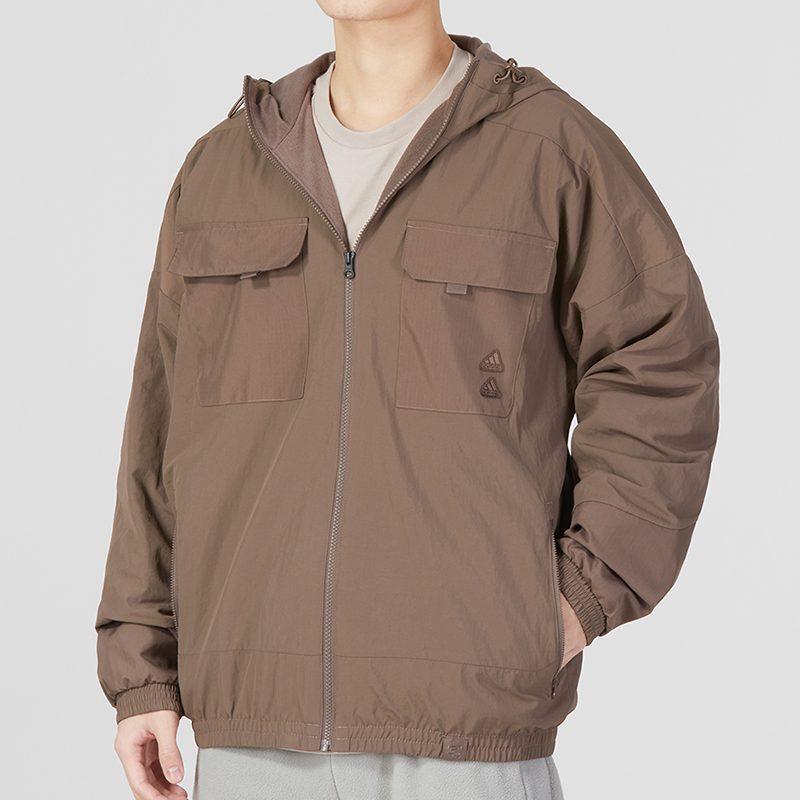 adidas Jackets Men's Brown Hooded Moderate Other IA6961