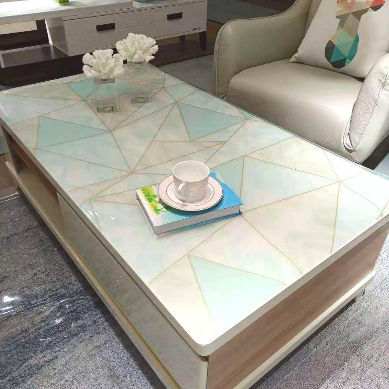 Tappetino Impermeabile Plastica PVC Tappetino per Tavolino da Caffè A Prova di Olio Antiscottatura Senza Lavaggio Tappetino per Tavolo Tovaglia Piatto di Cristallo Mobile TV Tappetino Trasparente