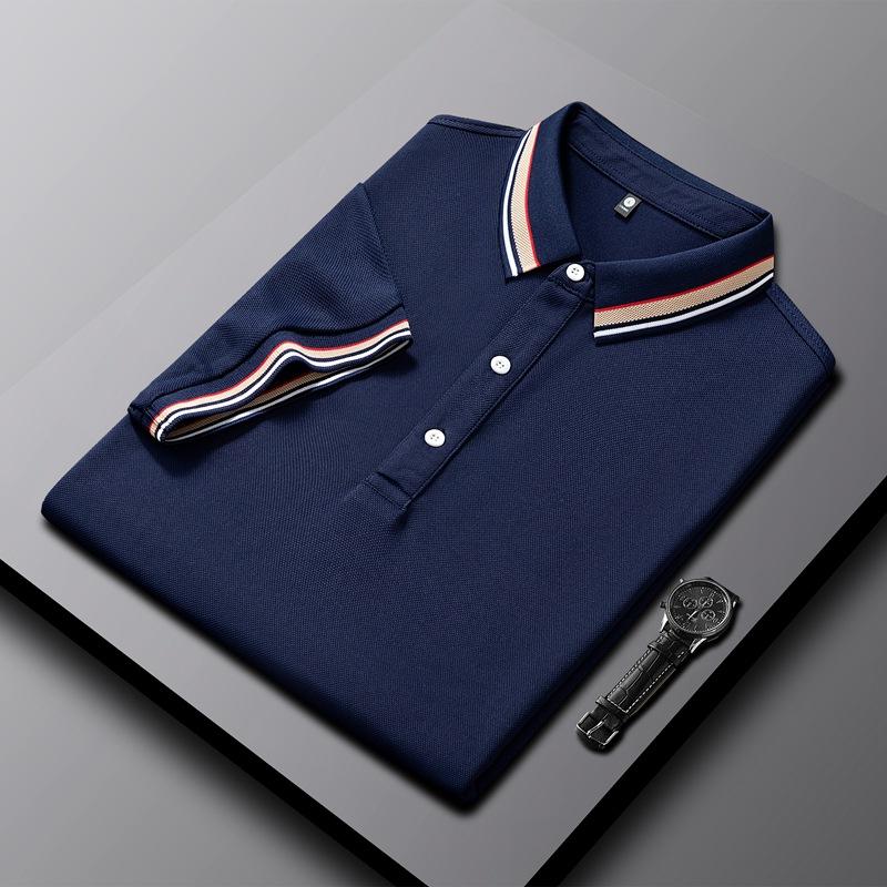 Summer Men's Polo Shirt with A Lapel Collar and A Loose Fitting Half Sleeved Business Casual Short Sleeved Shirt