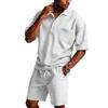 Men's Summer Hawaiian  Button Shirt Shorts Set