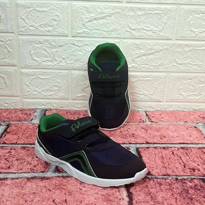 

Polaris 515135 Navy Blue-Green Non-Slip Sole Boys Sports Shoes