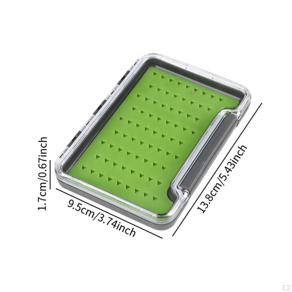 Fly Box Fishing Freshwater Saltwater Transparent Lid Lightweight for Bass Trout Gear