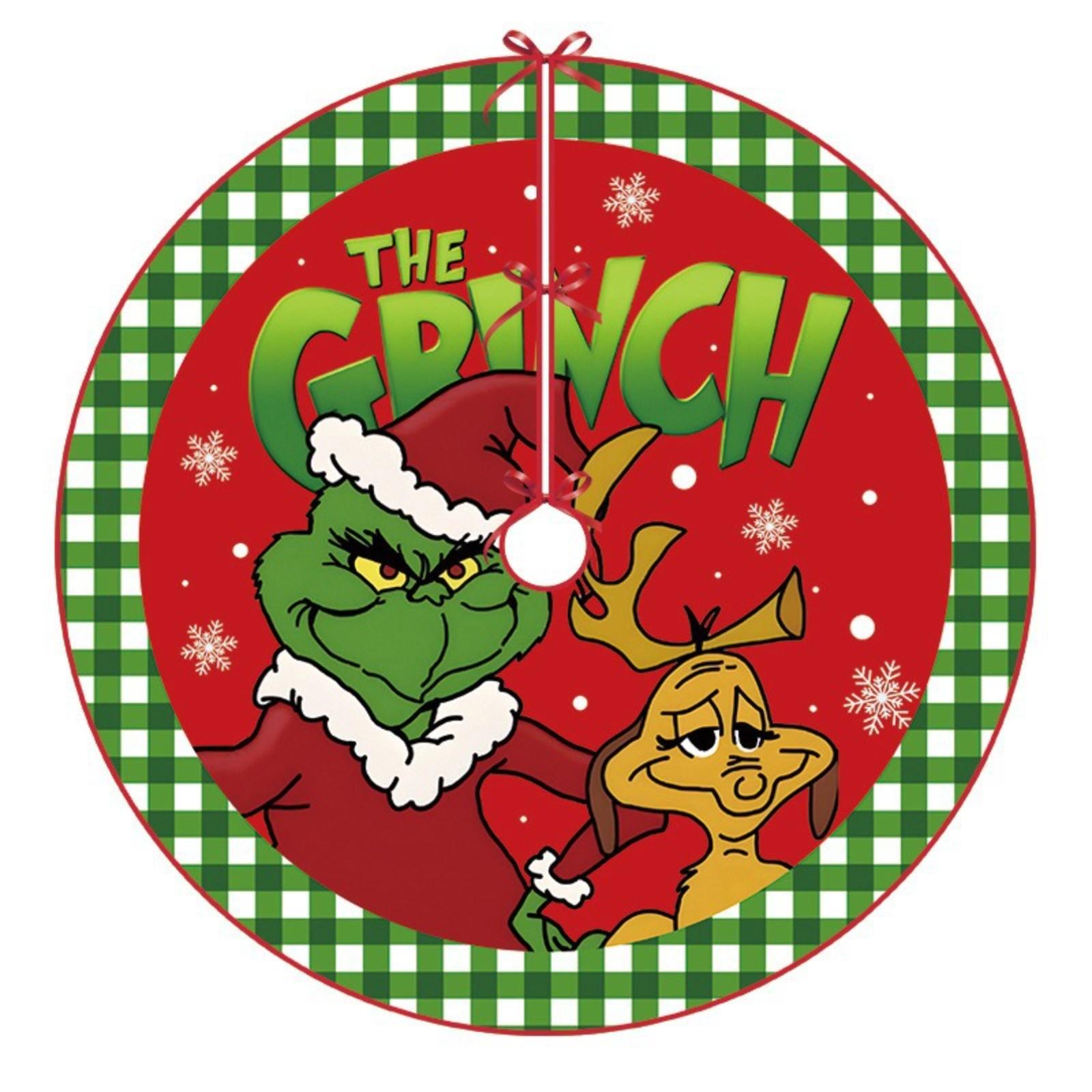 

Рождественская елка Поделки Украшение Нижняя часть Юбка для елки Окружность дерева Мультяшный принт One Size