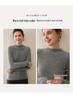 2025 Autumn/Winter Women's Slim-Fit Half-High Neck Solid Cashmere Ribbed Sweater