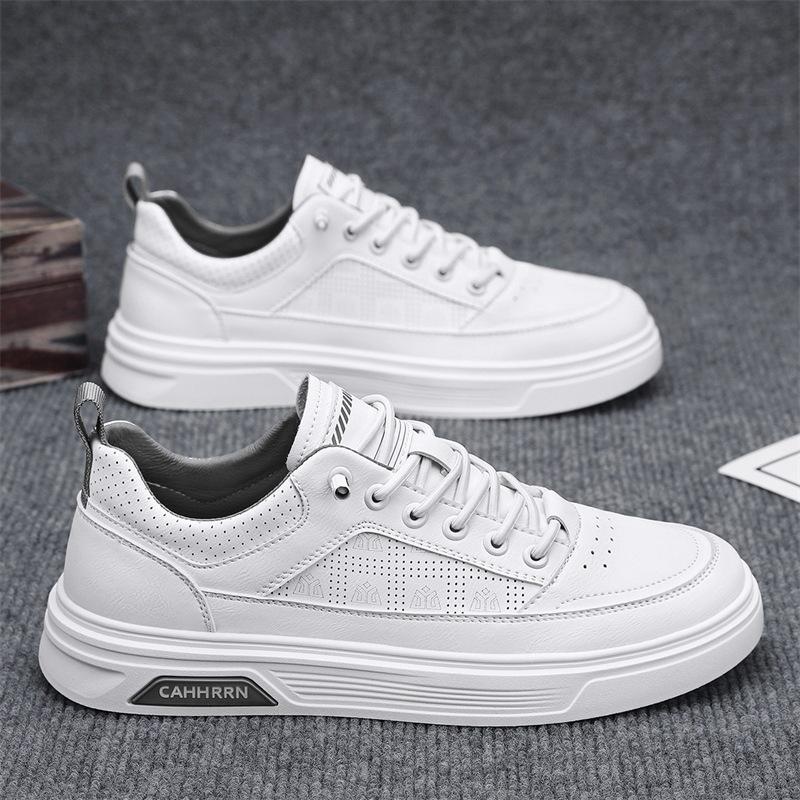 

Little white shoes men s trendy shoes young and young students leather surface board shoes flat bottom low-top casual men s shoes spring 39