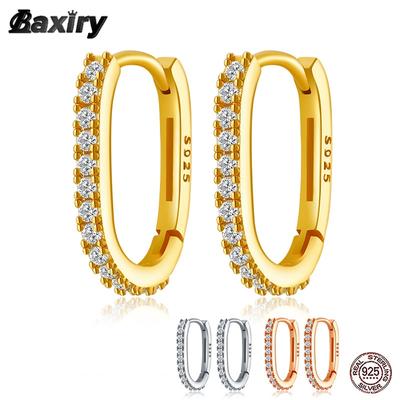 925 Sterling Silver Gold Hoop Earrings For Women Luxury Fine Small Huggie Earring Designer Origin Fashion Jewelry Gifts