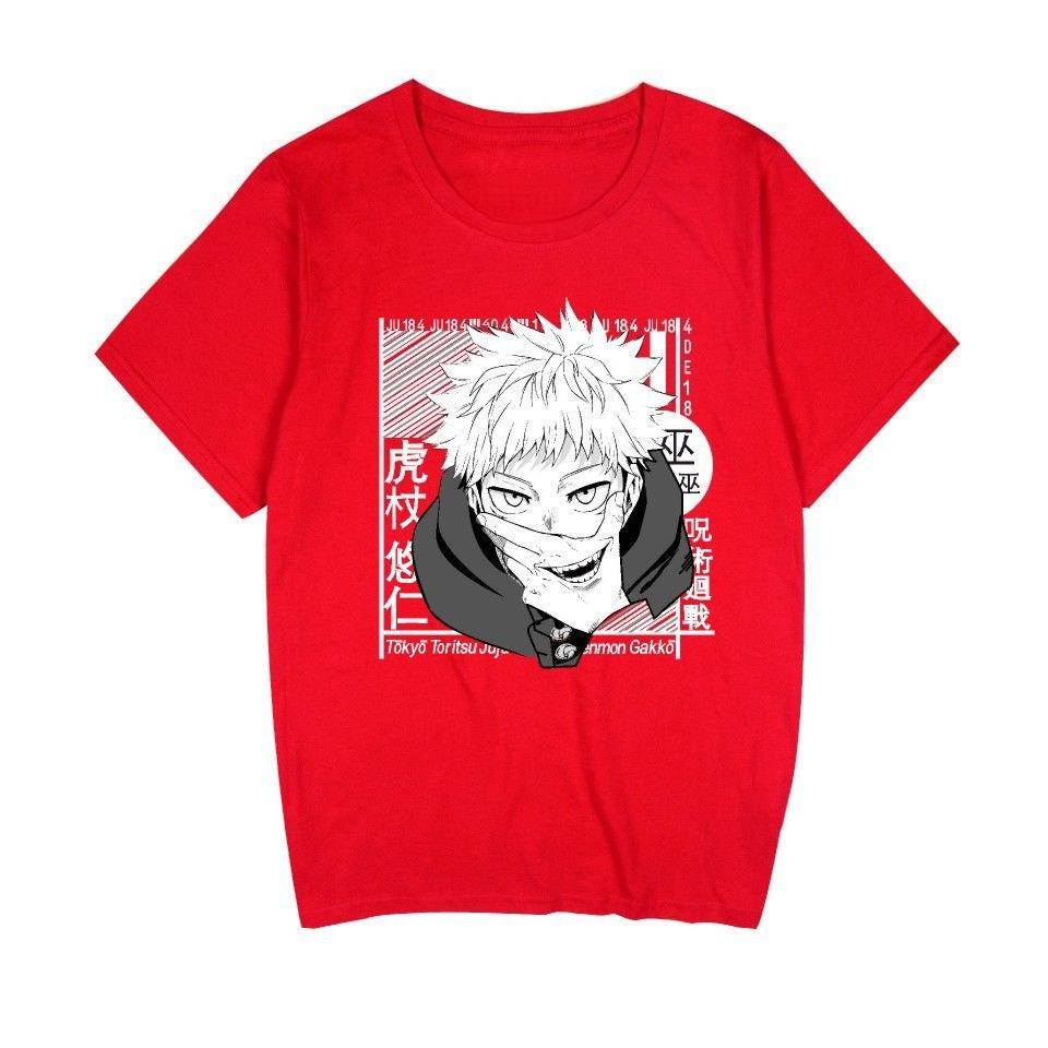 2025 Summer New Jujutsu Kaisen Spell Back To Fight Around Loose Men's and Women's Pullover Short-sleeved T-shirt Summer