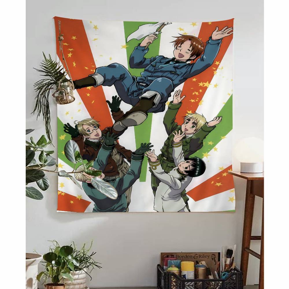 Anime Cartoon Hetalia Axis Powers Colorful Tapestry Wall Hanging Bohemian Wall Tapestries Mandala Wall Hanging Sheets