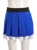 Girls Cheerleading Dance Performance Skirt: Contrast Color Elastic Waistband Two Layers Pleated Skirt for Competition