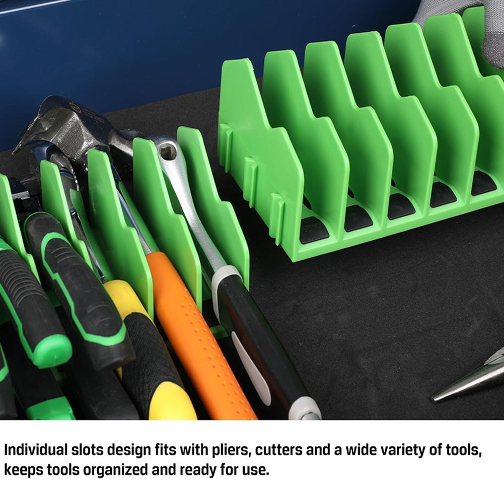 Plier Organizer Rack 10 Slots Space-Saving Keep Pliers Cutters Wrench Organized in Tool Drawer Toolbox Garage Tool Storage Shelf