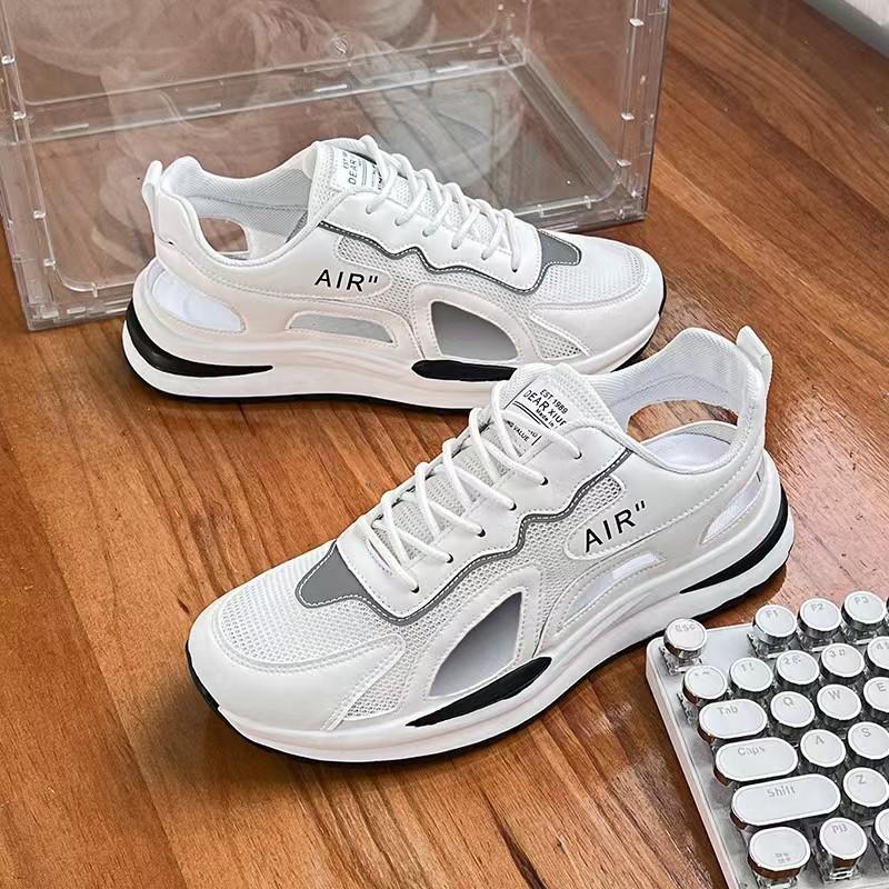 Sandals Men's Summer New Mesh Breathable Running Shoes Fashion Anti Slip Beach Sandals Baotou Casual Sports Sandals
